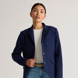 Quince Italian Wool Stand Collar Blazer